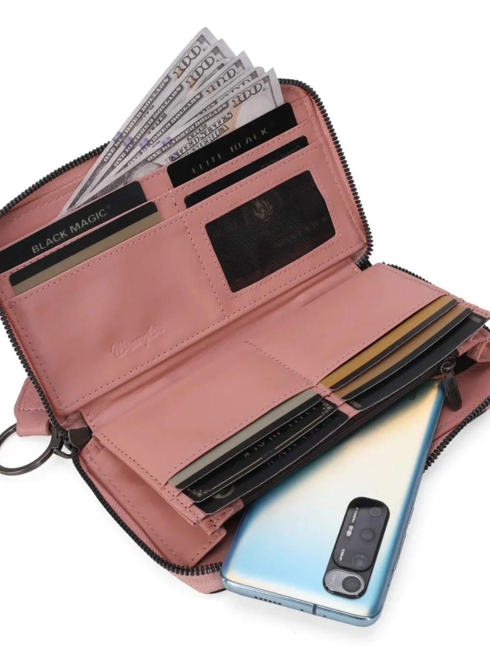 Wrangler Cow Print Wallet - Pink